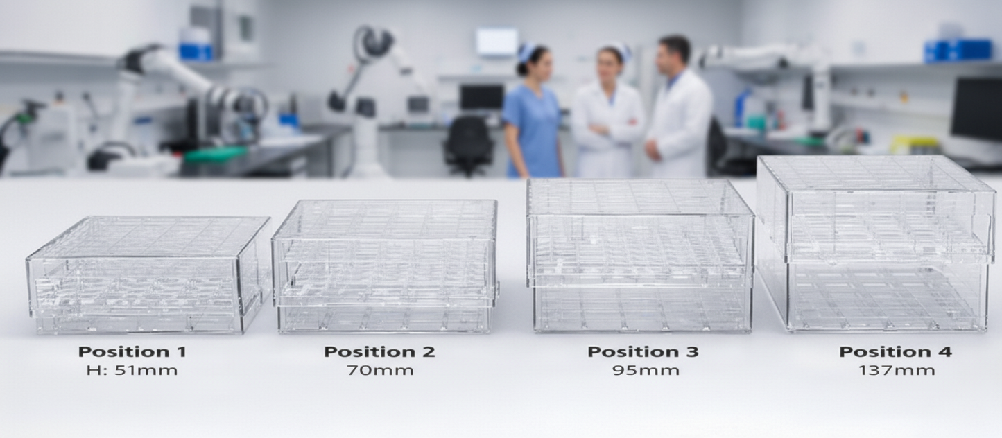 BioHeight™ Variable-Height Cryo Box (7-in-1 Storage Platform) — Case of 6